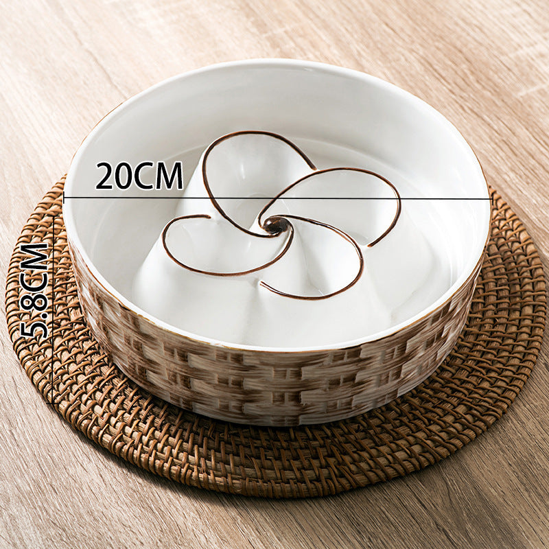 Ceramic Non Slip Slow Feeding Bowl