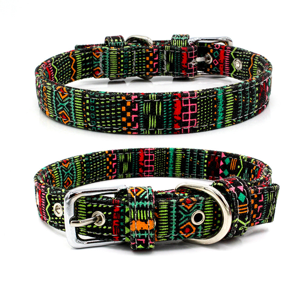 Colorful Double Layer Canvas Fabric Collar