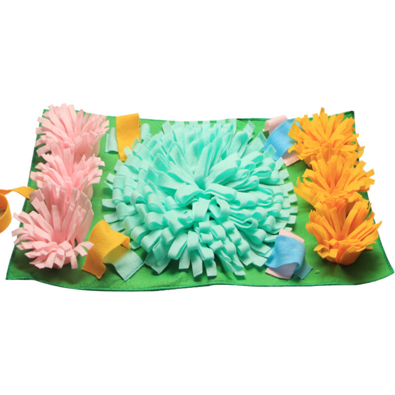 3D multicolored snuffle mat