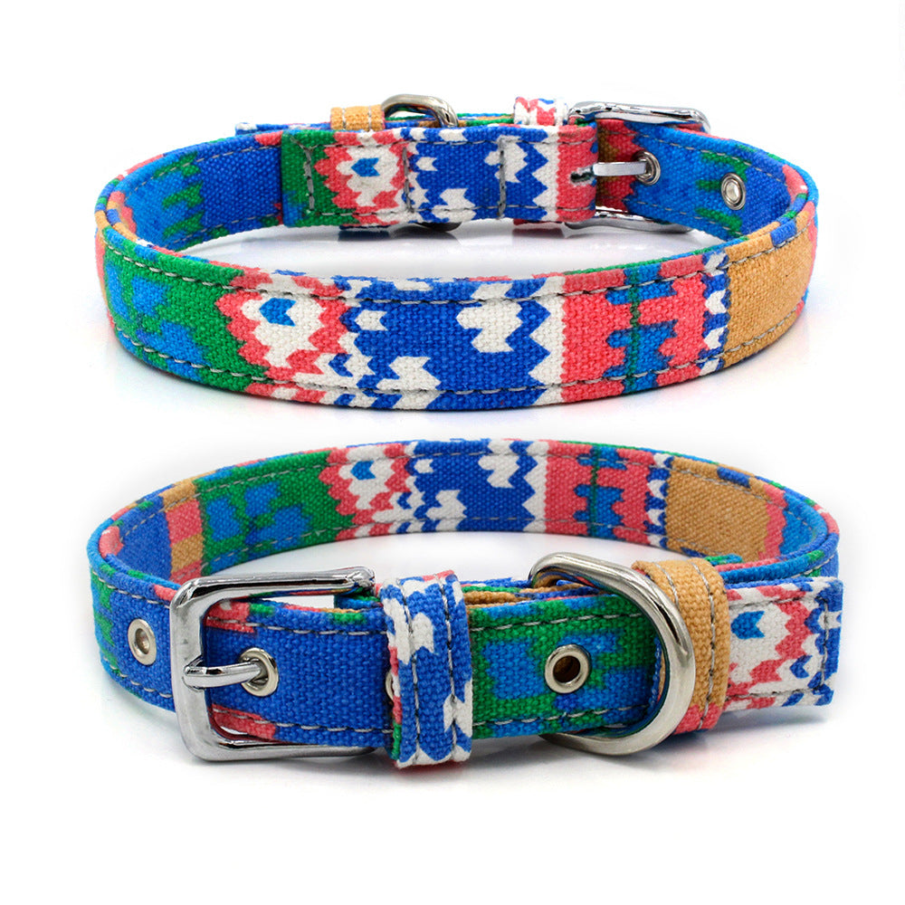 Colorful Double Layer Canvas Fabric Collar