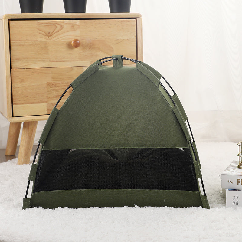 Breathable Cloth Tent Bed With Cushion For Small Pets
