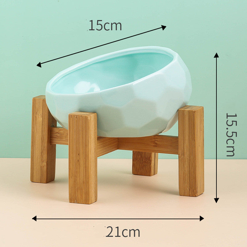 Ceramic Oblique Mouth Feeding/Water Bowl