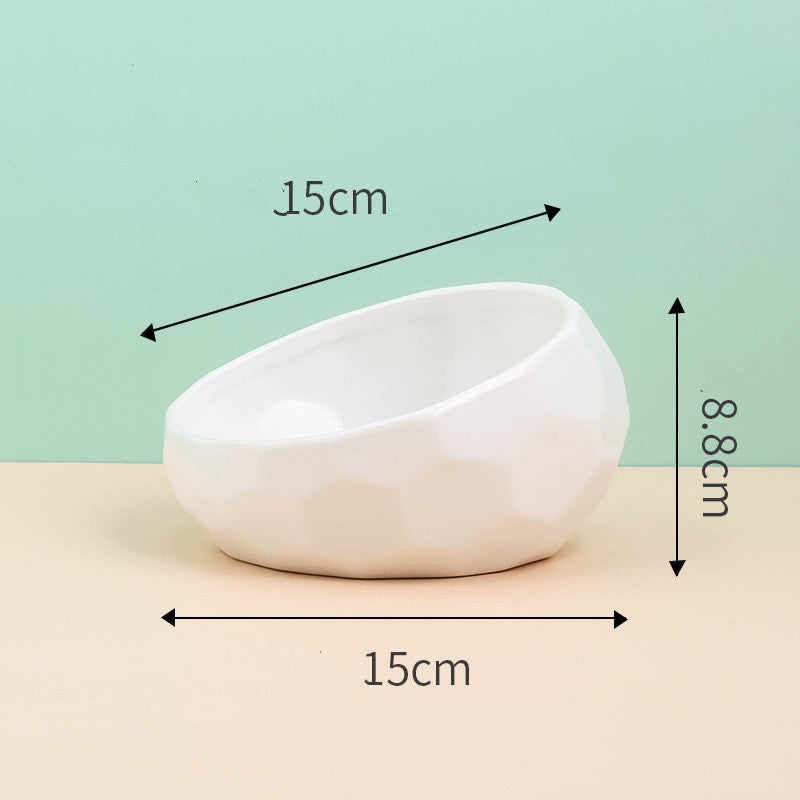 Ceramic Oblique Mouth Feeding/Water Bowl