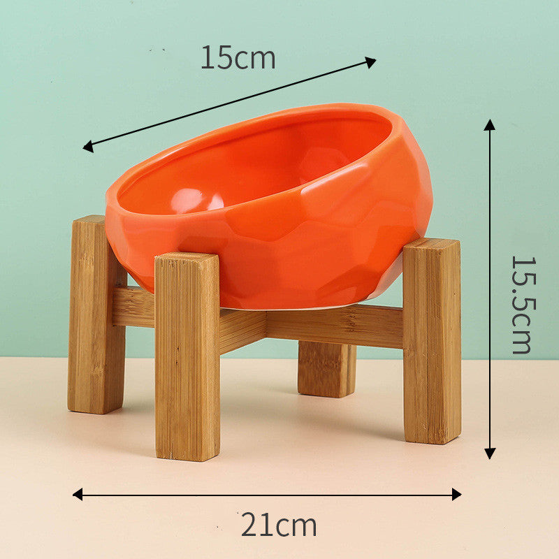 Ceramic Oblique Mouth Feeding/Water Bowl