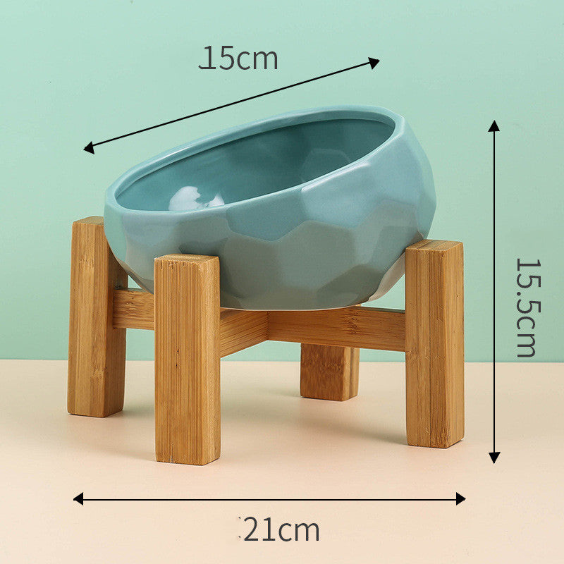 Ceramic Oblique Mouth Feeding/Water Bowl