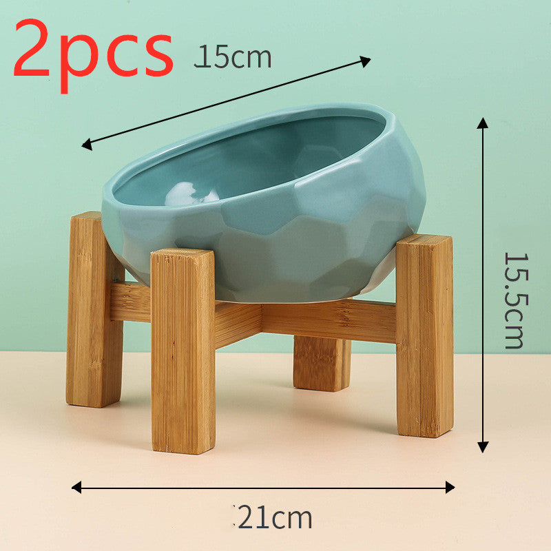 Ceramic Oblique Mouth Feeding/Water Bowl