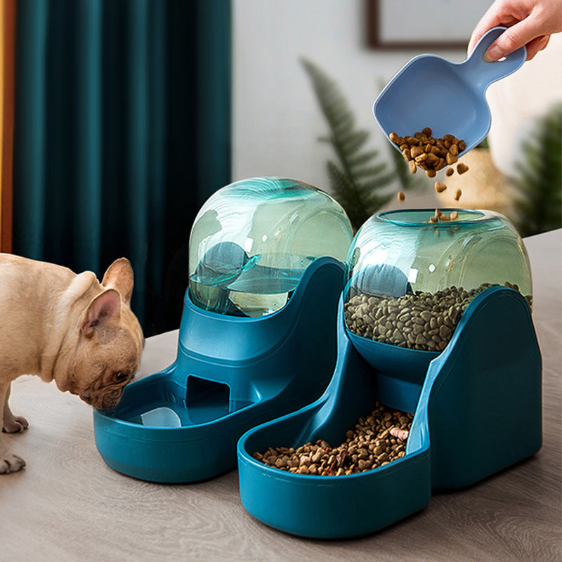 Automatic Gravity Dog Feeder and Water Dispenser