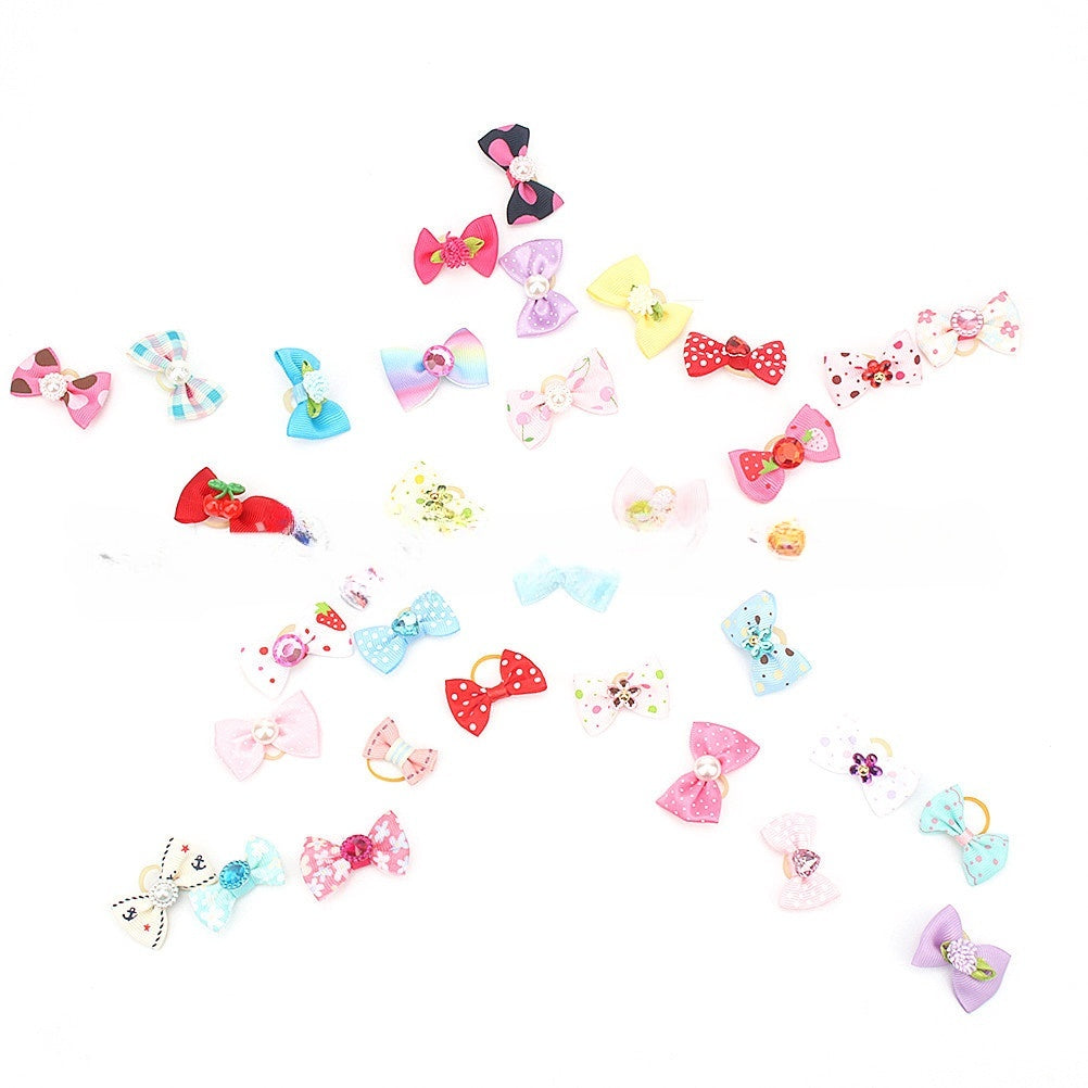 10PC Colorful Polyester Bows