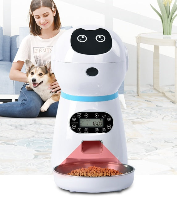 Automatic Dog Feeder with Voice Recording and Portion Control