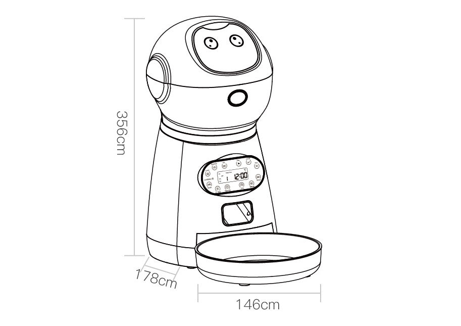 Automatic Dog Feeder with Voice Recording and Portion Control