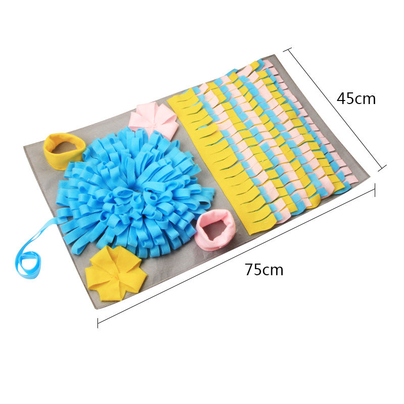 3D multicolored snuffle mat