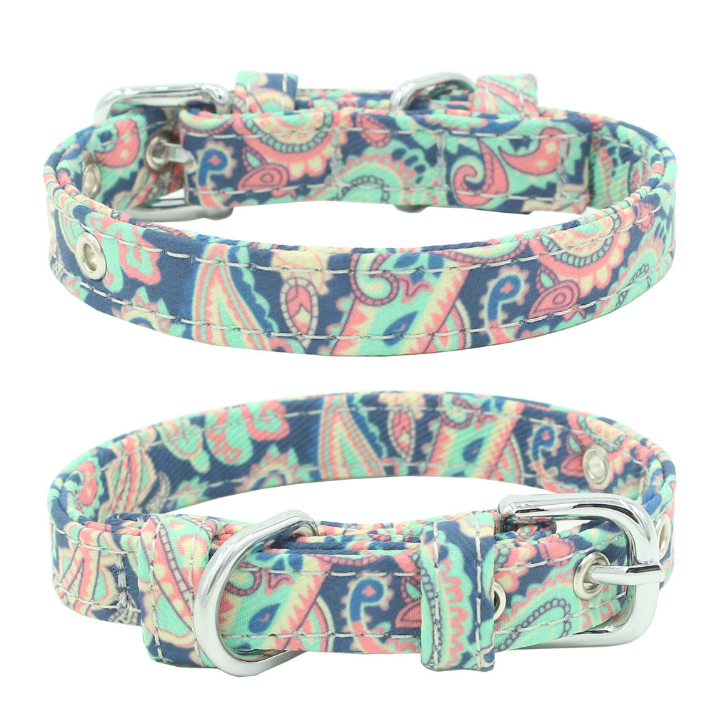 Colorful Double Layer Canvas Fabric Collar