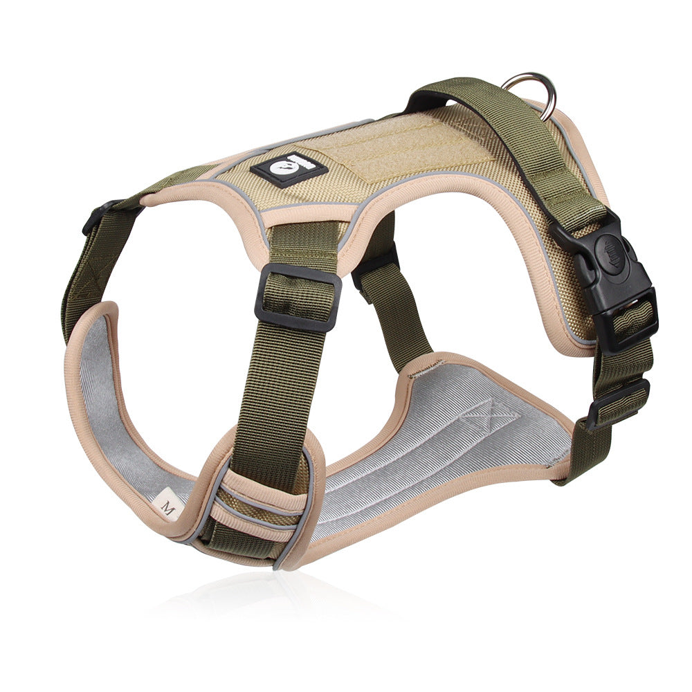 Adjustable Dog Harness with Handle and Reflective Details