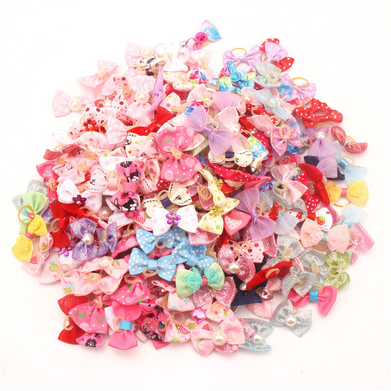 10PC Colorful Polyester Bows