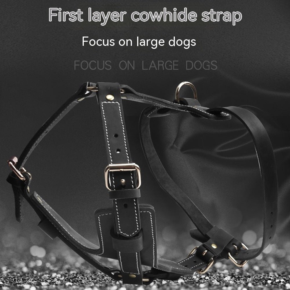 Adjustable Black Leather Harness