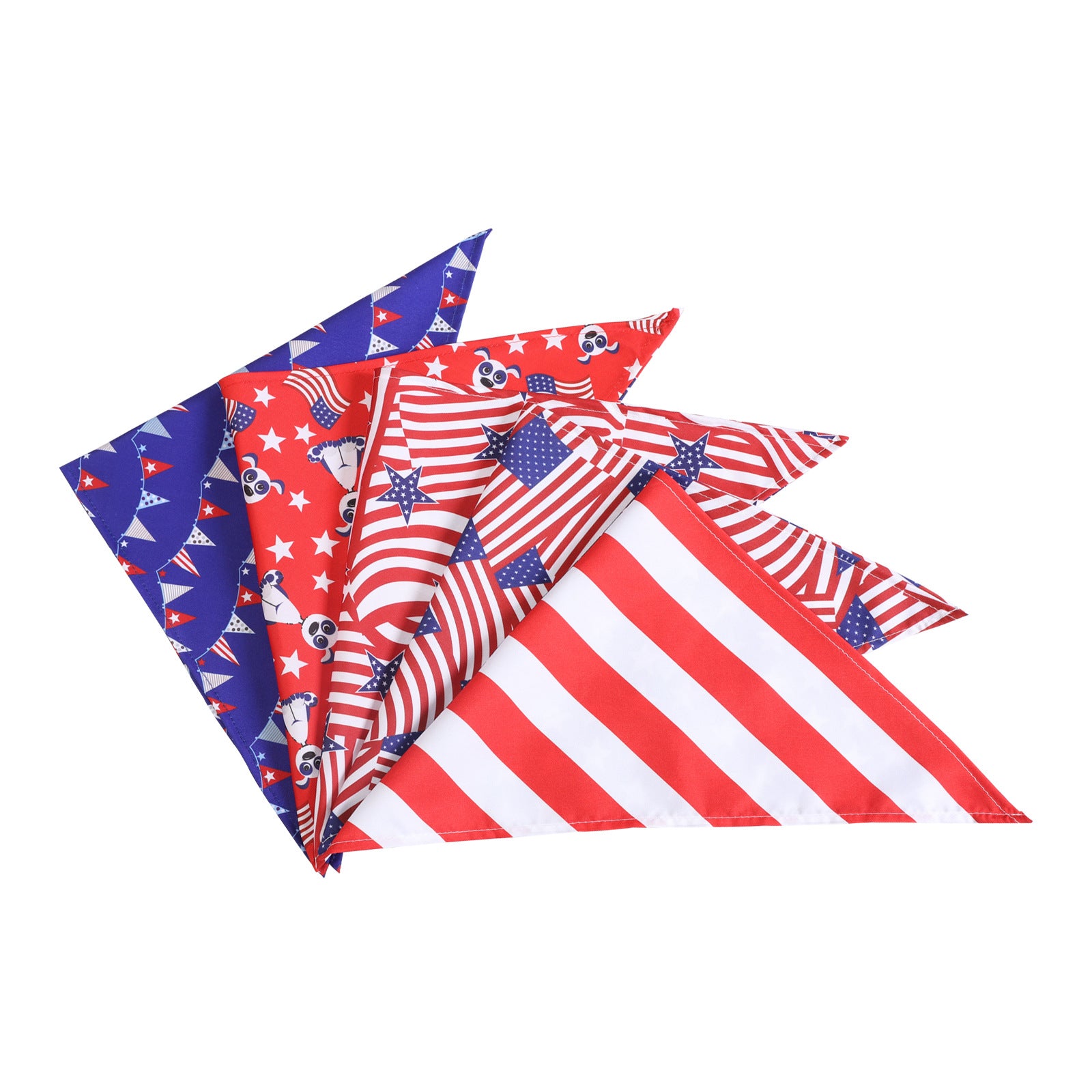 American Flag Print Triangle Scarf Bandanna