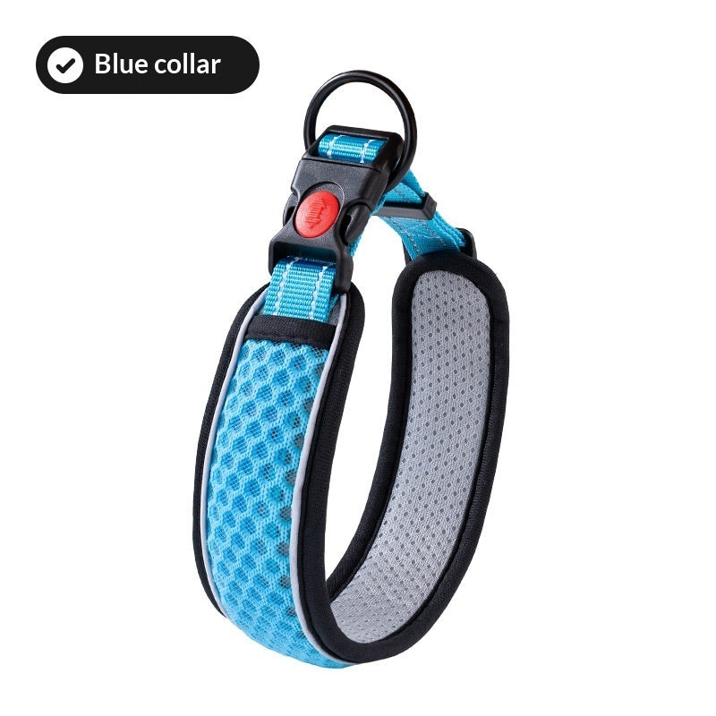 Breathable Honeycomb Reflective Dog Collar with Safety Lock