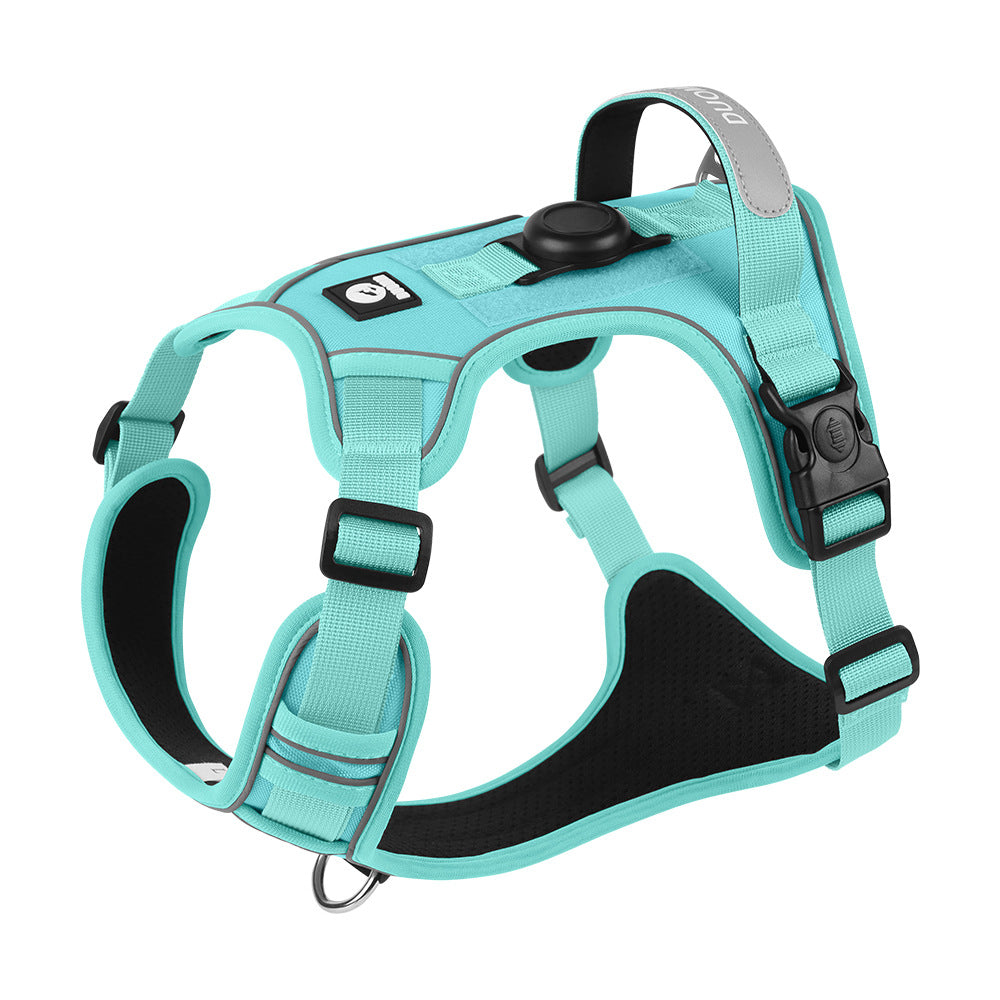 Adjustable Dog Harness with Handle and Reflective Details