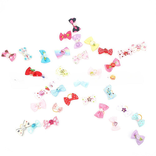 10PC Colorful Polyester Bows