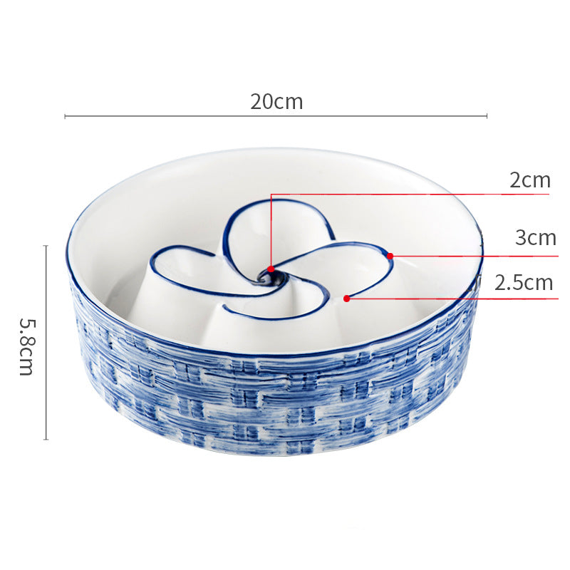 Ceramic Non Slip Slow Feeding Bowl