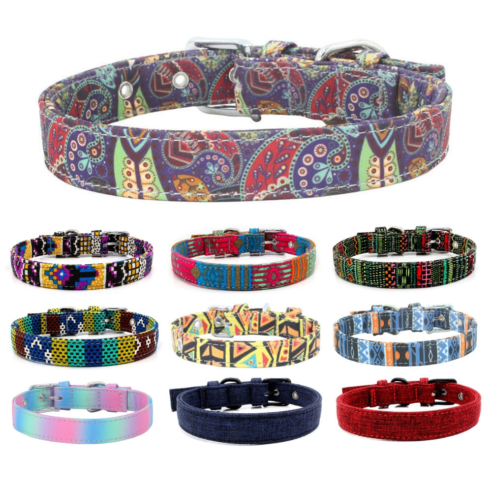 Colorful Double Layer Canvas Fabric Collar