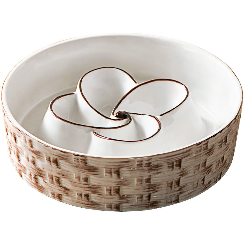 Ceramic Non Slip Slow Feeding Bowl