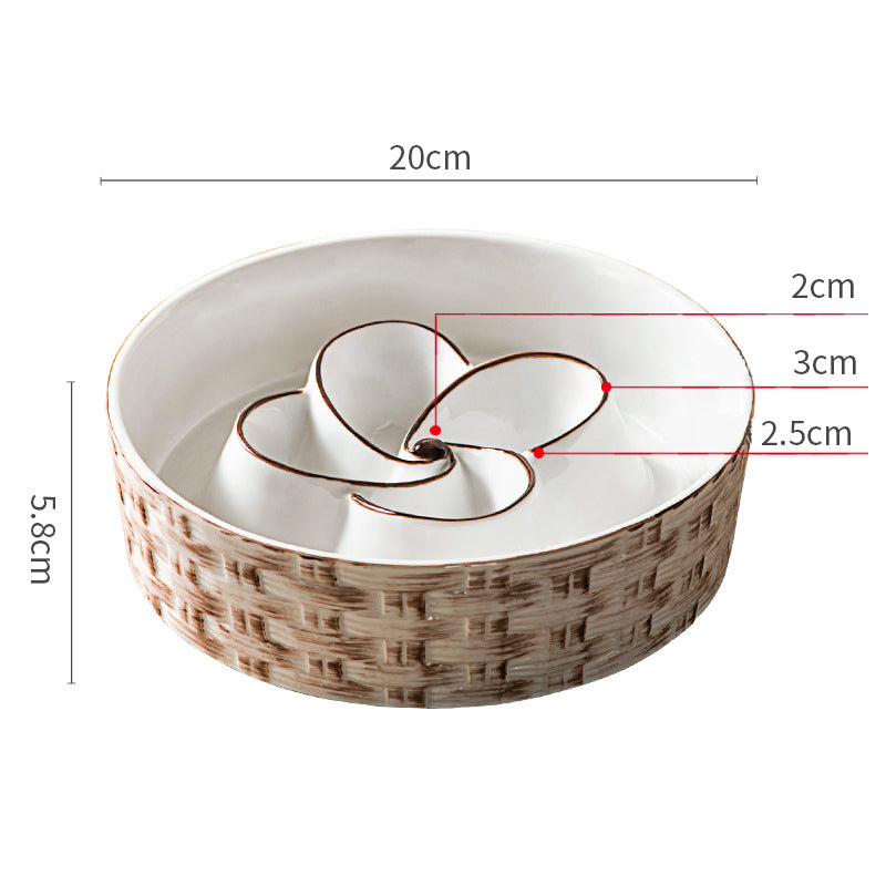 Ceramic Non Slip Slow Feeding Bowl