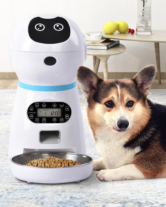 Automatic Dog Feeder with Voice Recording and Portion Control