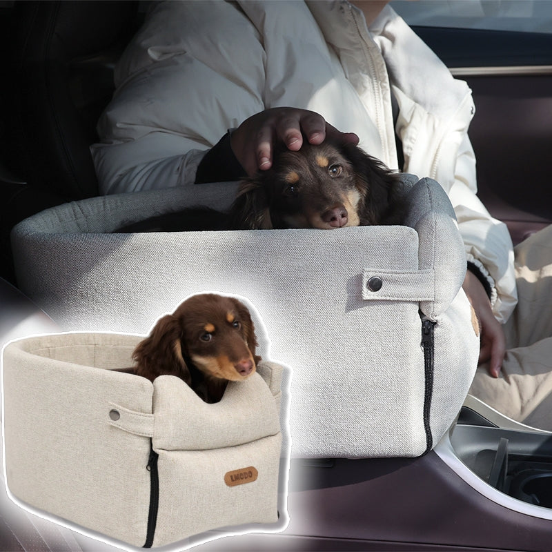 Car Dog Booster Seat for Small Dogs with Safety Attachment