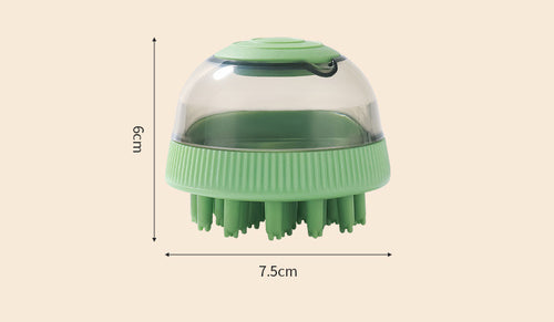 2-in-1 Dog Bath Massage Brush with Shampoo Dispenser