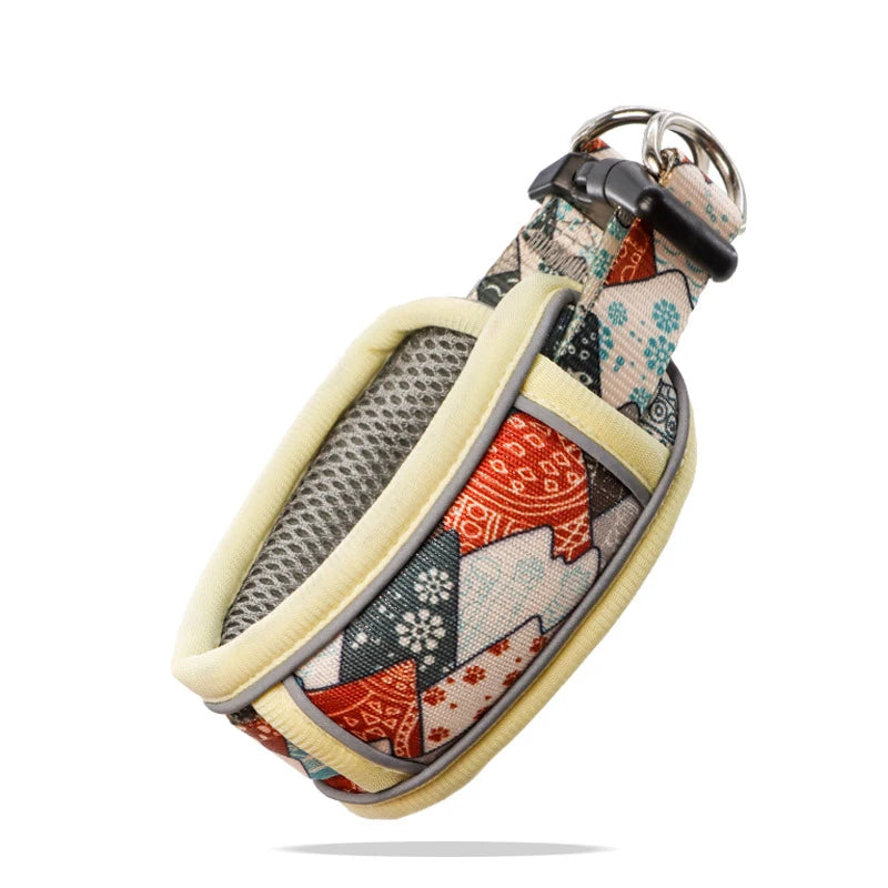 Wide Nylon Reflective Mesh Quick Release Breathable Collar