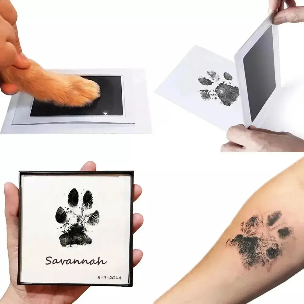 Paw Print Clean Touch Ink Pad Impression Making Kit