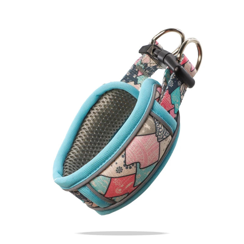 Wide Nylon Reflective Mesh Quick Release Breathable Collar