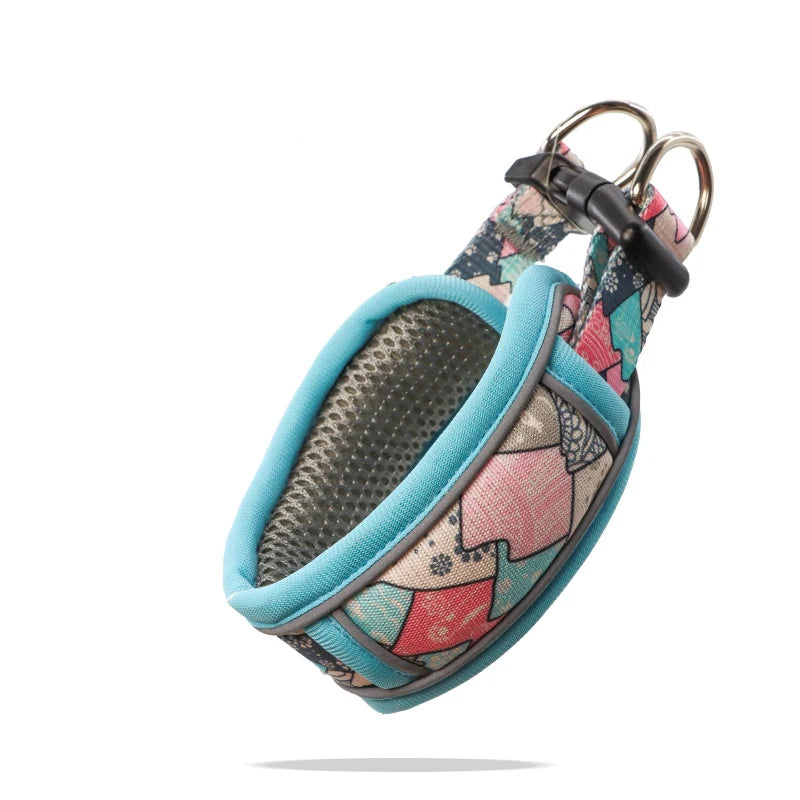 Wide Nylon Reflective Mesh Quick Release Breathable Collar