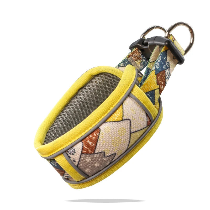 Wide Nylon Reflective Mesh Quick Release Breathable Collar