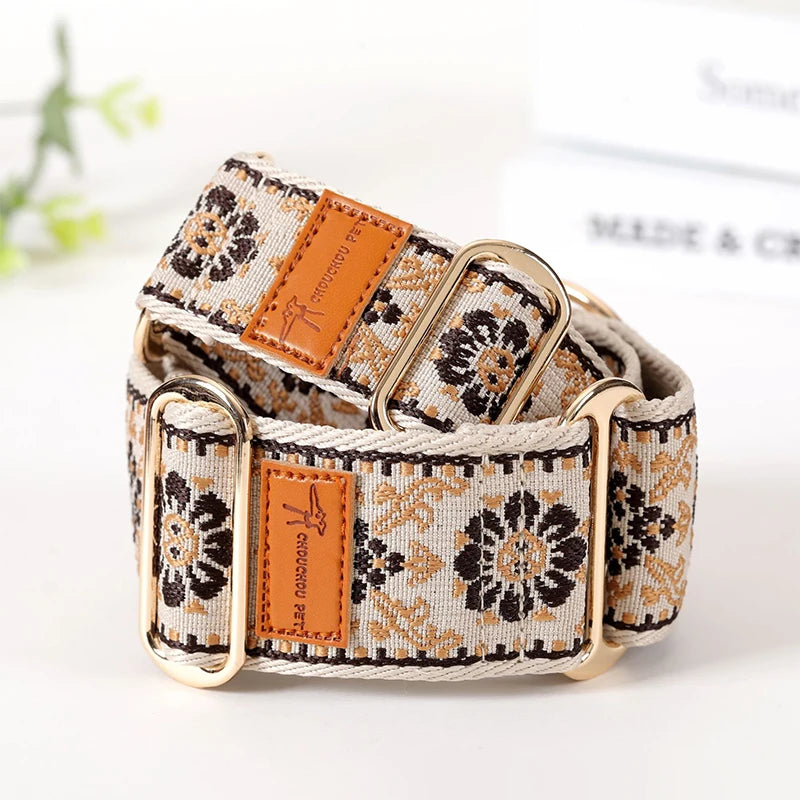 Adjustable Martingale Patterned Anti-pull Collar