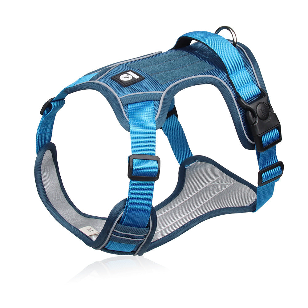 Adjustable Dog Harness with Handle and Reflective Details
