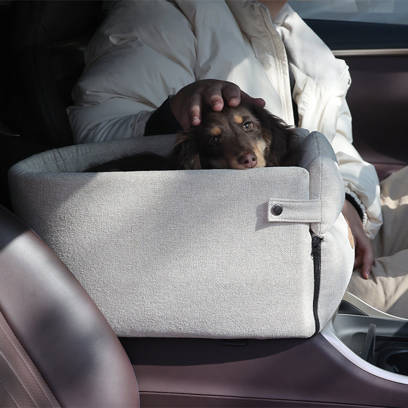 Car Dog Booster Seat for Small Dogs with Safety Attachment