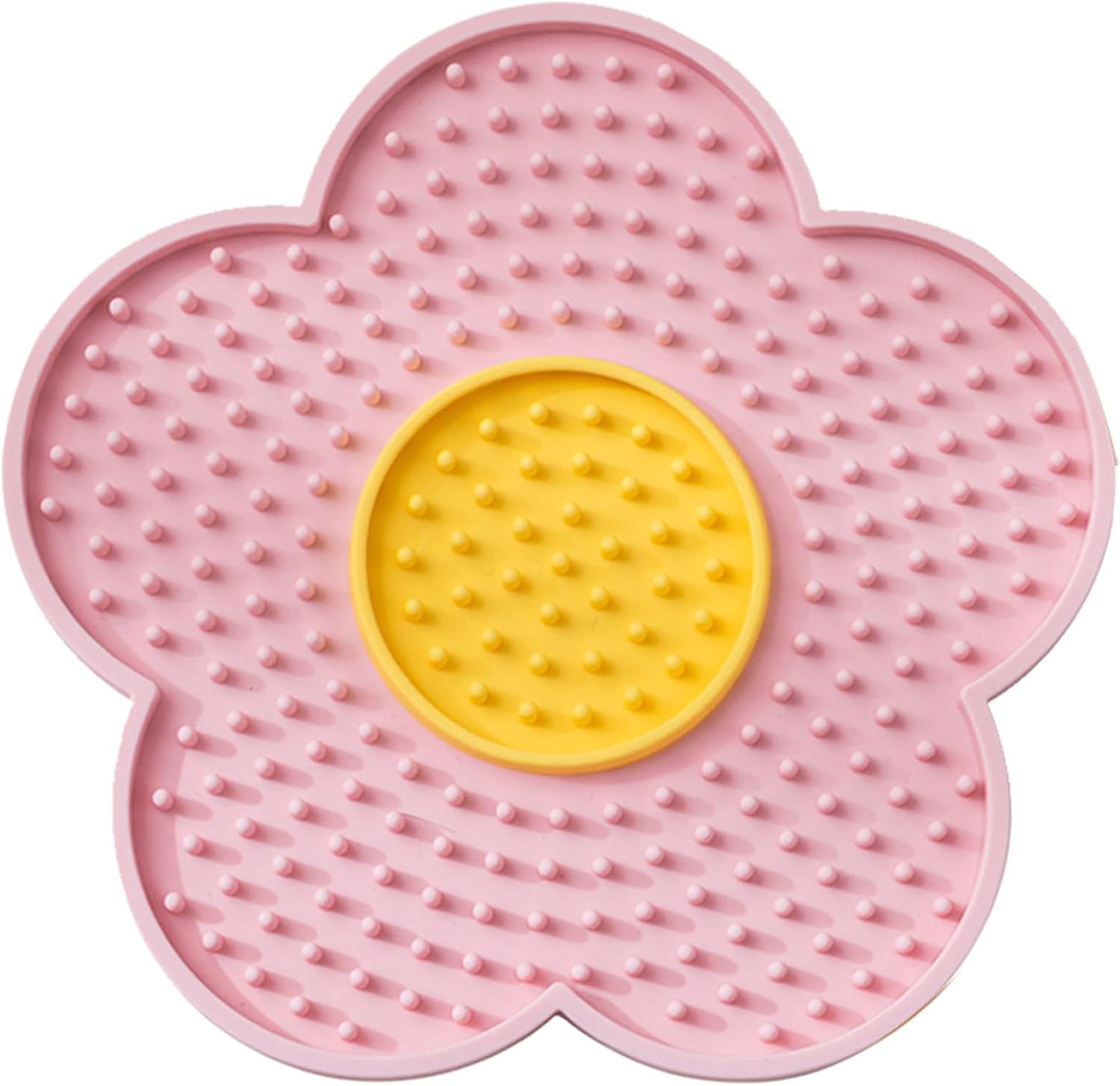 Small Flower Shape Silicone Licking Pad With Suction Cups