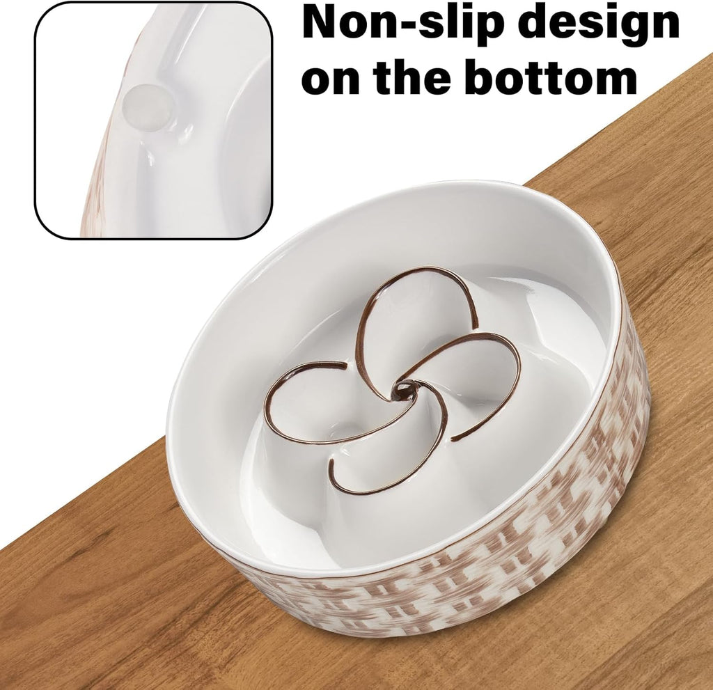 Ceramic Non Slip Slow Feeding Bowl
