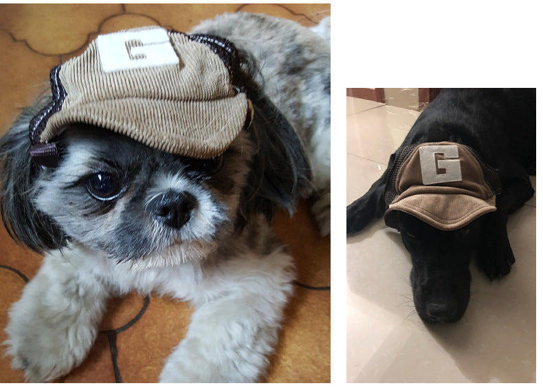 Breathable Corduroy Plain Woven Pet Hat