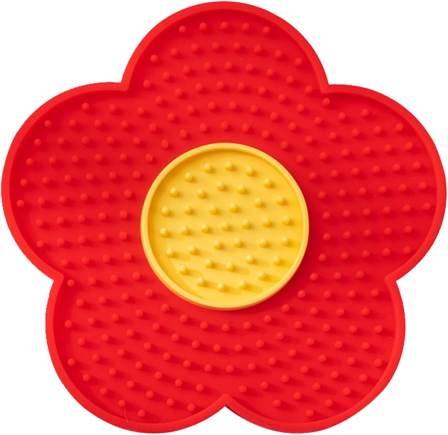Small Flower Shape Silicone Licking Pad With Suction Cups
