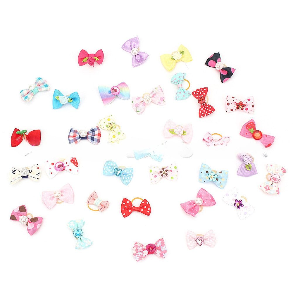 10PC Colorful Polyester Bows