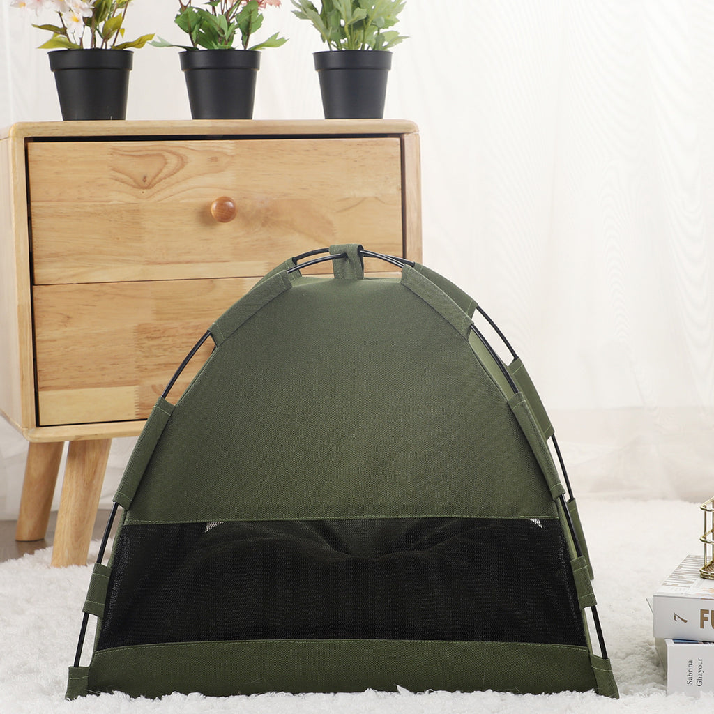 Breathable Cloth Tent Bed With Cushion For Small Pets