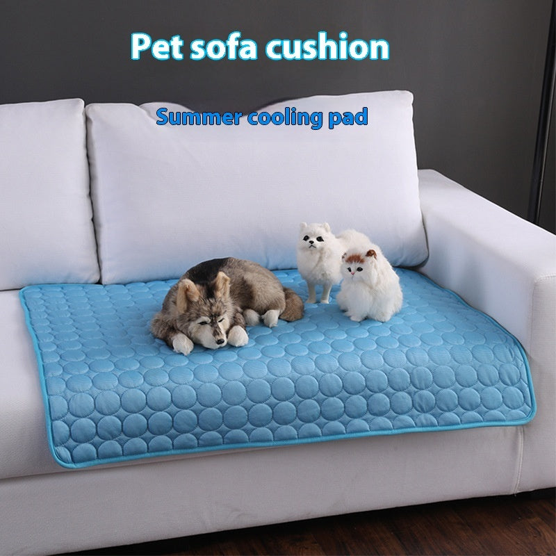 Cooling Dog Mat - Breathable Ice Silk Summer Pad
