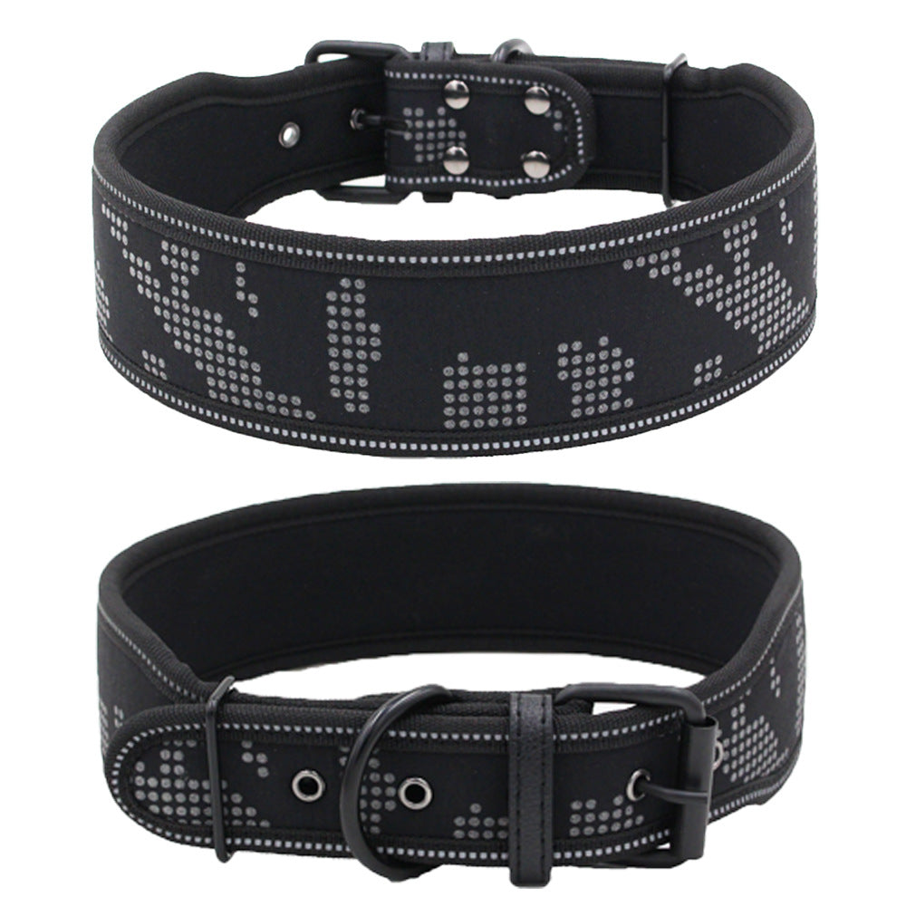 Comfortable Reflective Camouflage Dog Collar