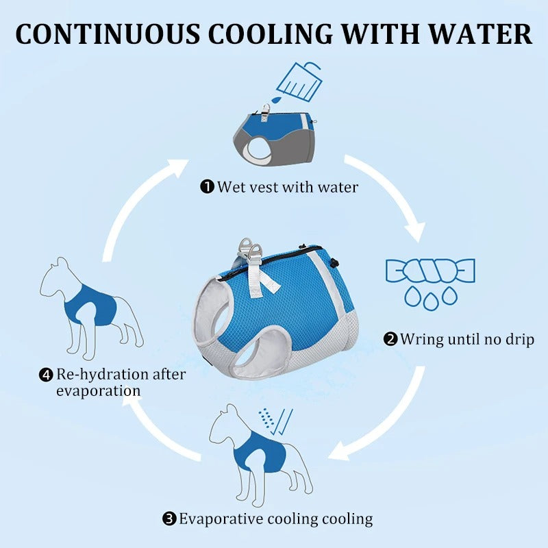 Cooling Dog Vest – Soak & Wear Summer Jacket