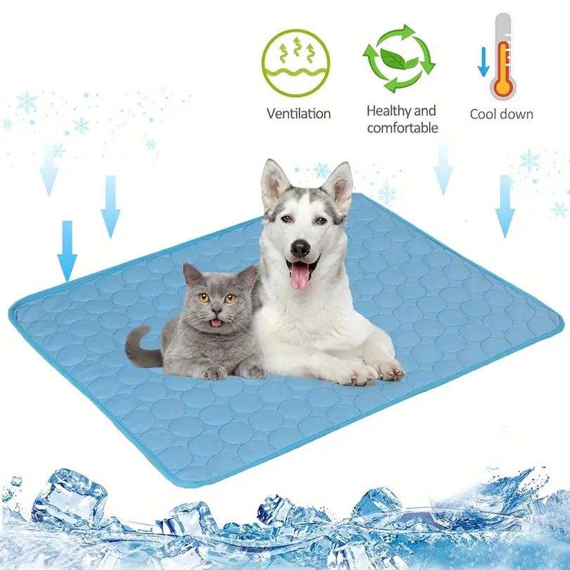 Cooling Dog Mat - Breathable Ice Silk Summer Pad