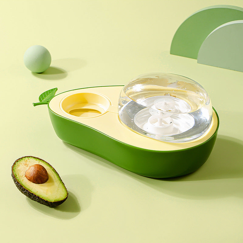 Avocado Shaped Automatic Feeder Bowl