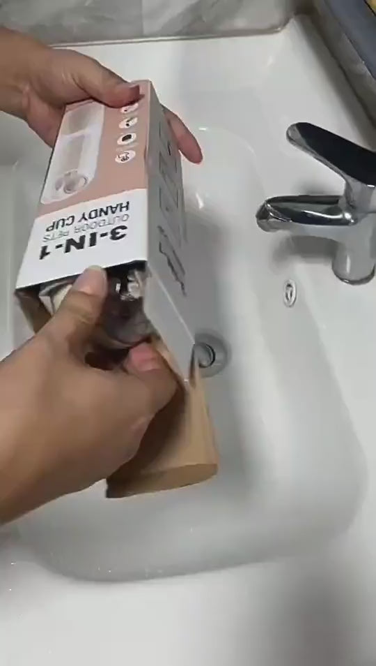 2 in 1 Dog Water Bottle with Food Container and Drinking Bowl